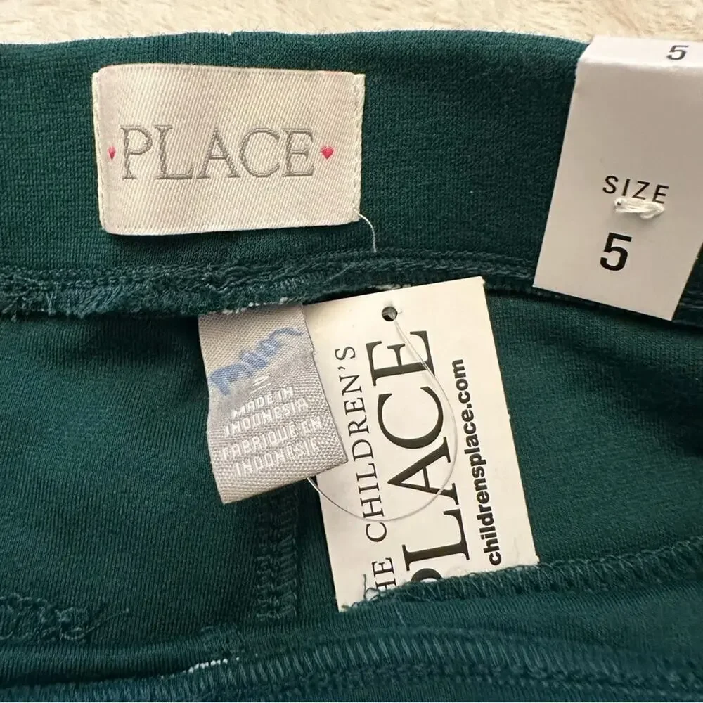 NEW Children's Place Green Ponte Pants sz 5